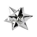 Urban Trends Collection Ceramic 12 Point Great Icosahedron Sculpture- Large - Polished Chrome Silver 12572